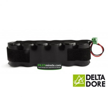 Batterie Alarme TALCO / DELTA DORE Sirène Tyxal - 6LR20 Alcaline - 9V - 18Ah + Connecteur