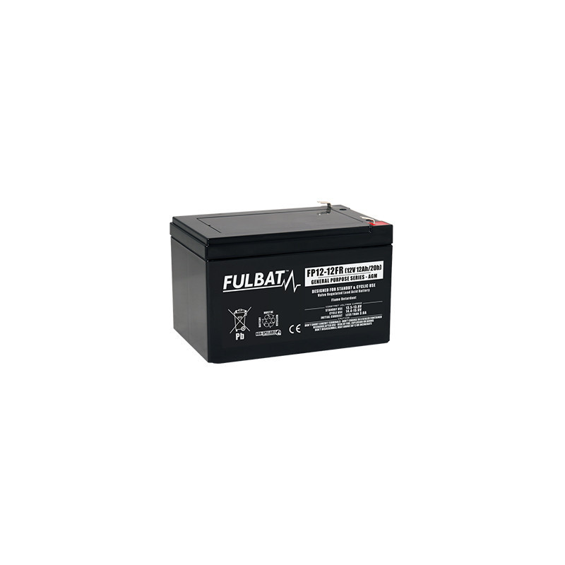 Batterie Plomb Standard FP12-12 FR - 12V - 12Ah - UL94.FR – FULBAT