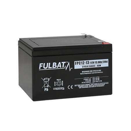 Batterie Plomb Cyclage FPC12-13 - 12V - 13Ah - UL94.FR – FULBAT