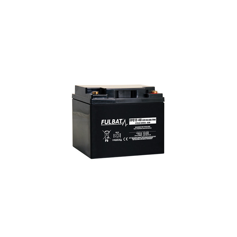 Batterie Plomb Cyclage FPC12-40 - 12V - 38Ah - UL94.FR – FULBAT
