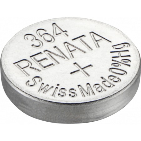 Pile Bouton RENATA 364 - SR60SW - SR621SW - Oxyde d'Argent - 1.55V