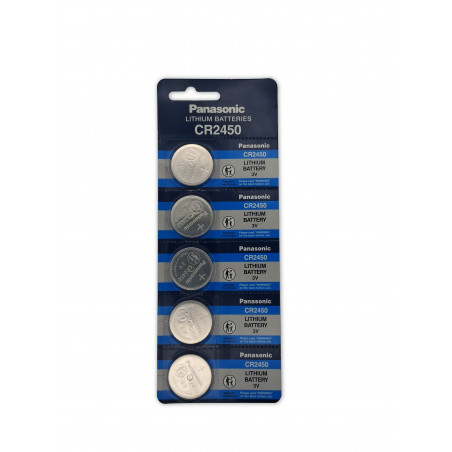 Pile Lithium 3V CR2450 - Panasonic - Carte X 5
